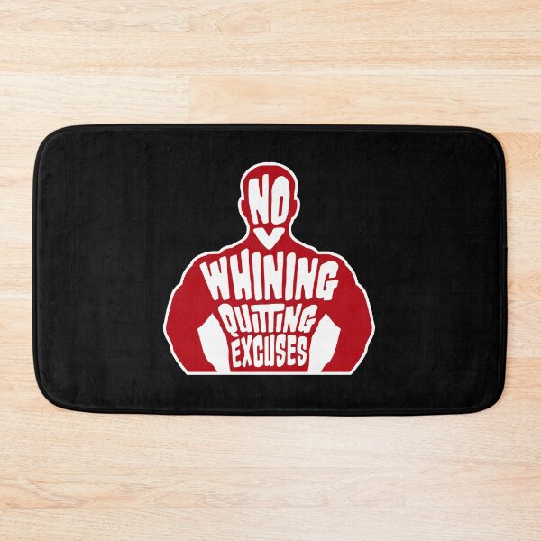 Item preview, No Whining No Quitting No Excuses Gym Motivational Quote designed and sold by shirt-o-mat.