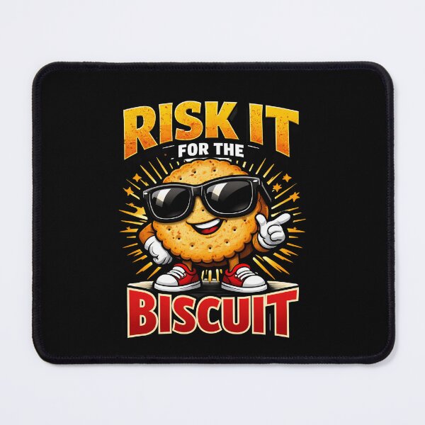 Item preview, Risk It For The Biscuit - Funny Cracker Mascot | Humorous Motivational designed and sold by Cree8if.