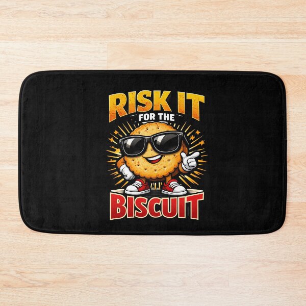 Item preview, Risk It For The Biscuit - Funny Cracker Mascot | Humorous Motivational designed and sold by Cree8if.