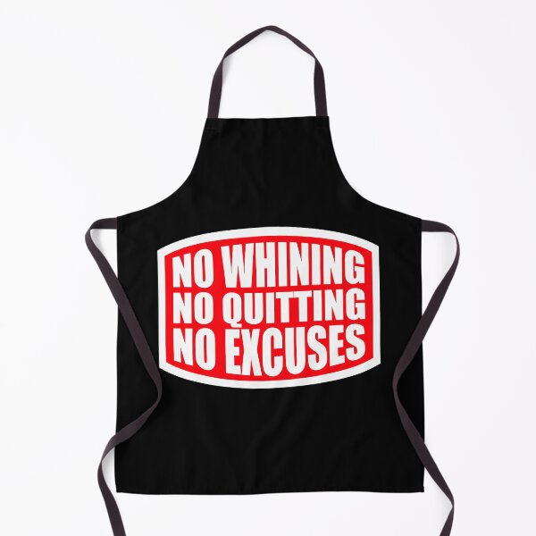 Item preview, No Whining No Quitting No Excuses Gym Motivational Quote designed and sold by shirt-o-mat.