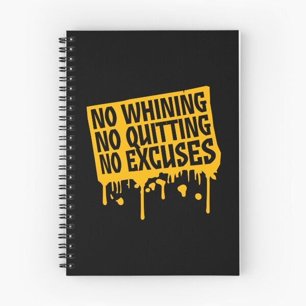 Item preview, No Whining No Quitting No Excuses Gym Motivational Quote designed and sold by shirt-o-mat.