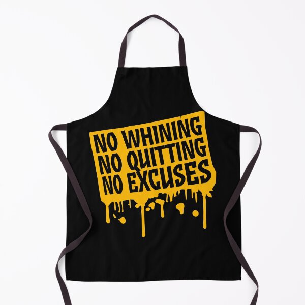 Item preview, No Whining No Quitting No Excuses Gym Motivational Quote designed and sold by shirt-o-mat.