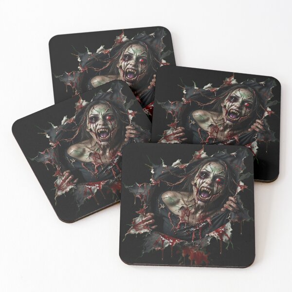 Item preview, Woman Violently Tearing Out From Chest Bloody Horror designed and sold by Chaotic Cuties.