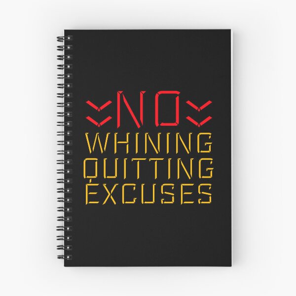 Item preview, No Whining No Quitting No Excuses Gym Motivational Quote designed and sold by shirt-o-mat.