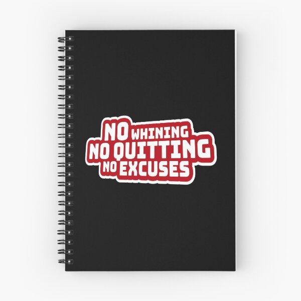 Item preview, No Whining No Quitting No Excuses Gym Motivational Quote designed and sold by shirt-o-mat.