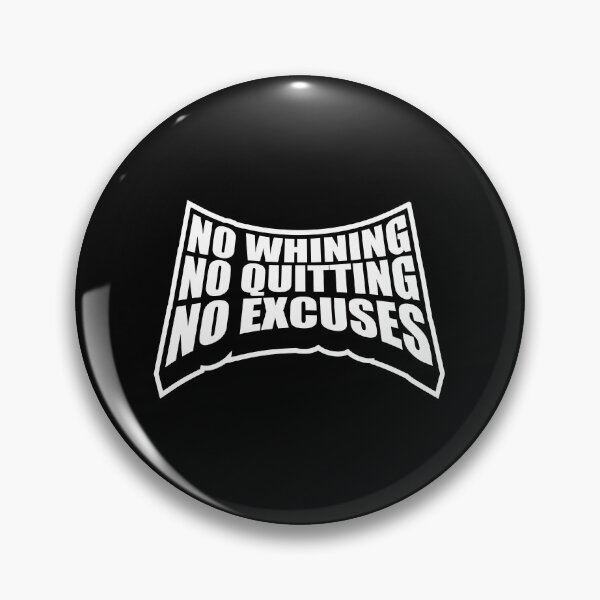 Item preview, No Whining No Quitting No Excuses Gym Motivational Quote designed and sold by shirt-o-mat.