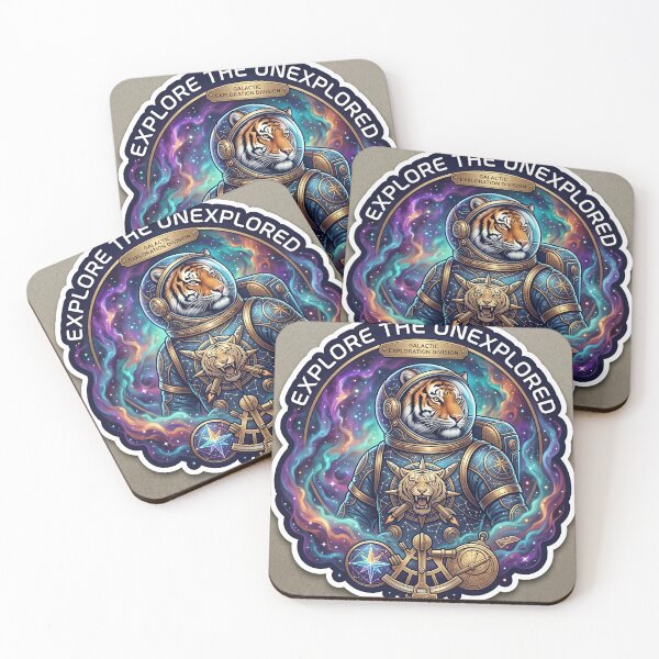 Item preview, Galactic Tiger Astronaut - "Explore The Unexplored" Space Sticker designed and sold by Yogeshrock.