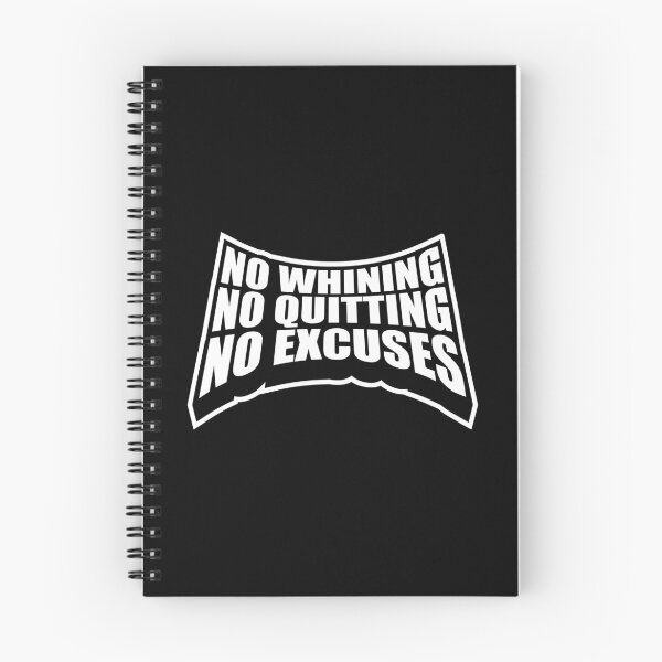 Item preview, No Whining No Quitting No Excuses Gym Motivational Quote designed and sold by shirt-o-mat.