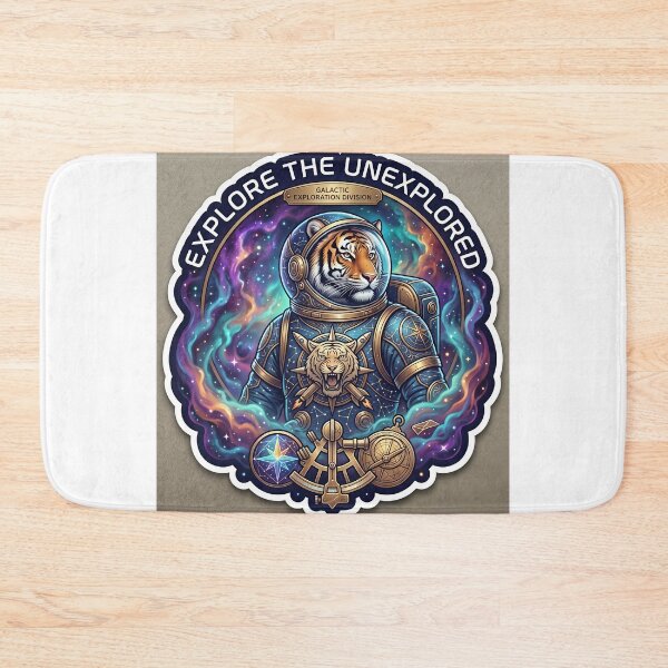 Item preview, Galactic Tiger Astronaut - "Explore The Unexplored" Space Sticker designed and sold by Yogeshrock.