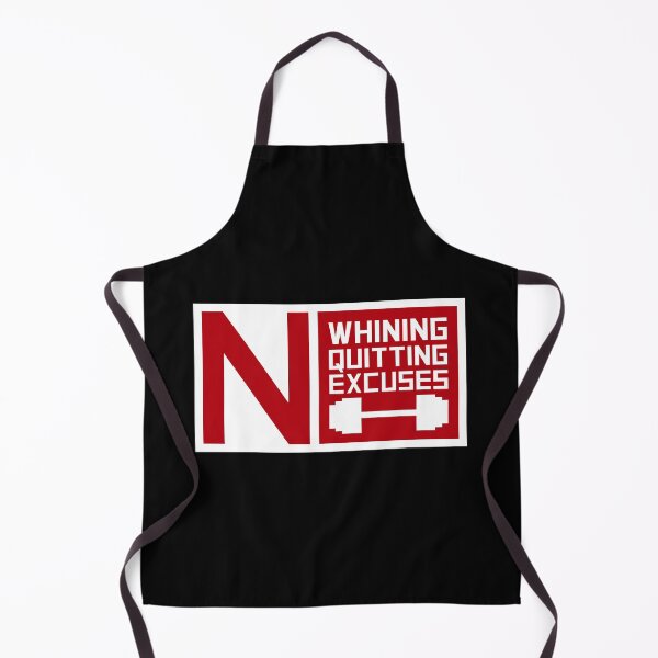 Item preview, No Whining No Quitting No Excuses Gym Motivational Quote designed and sold by shirt-o-mat.