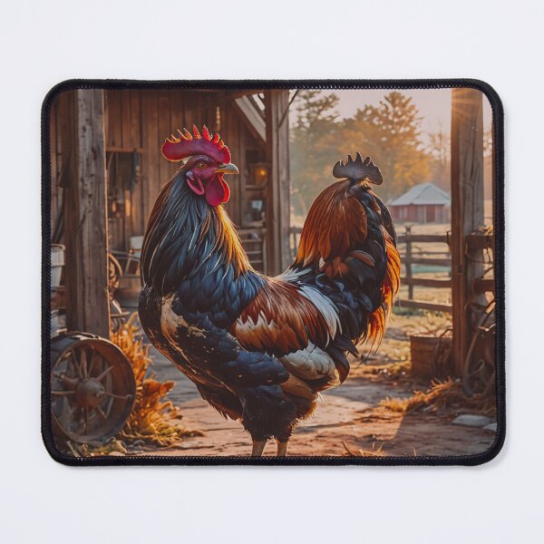 Item preview, Colorful Rooster in Rustic Barn – Farmhouse Country Art Print designed and sold by BeautifulVirtues.
