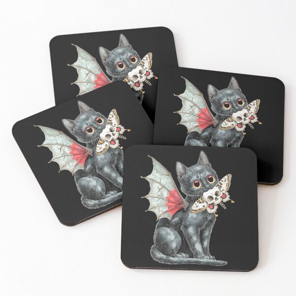 Item preview, Vampire Kitten Defeats Death Moth designed and sold by MoodStew.