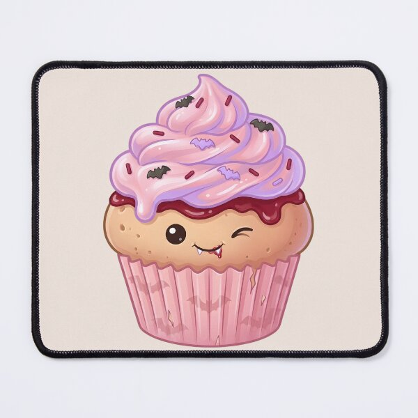 Item preview, Cute Vampire cupcake – Spooky Kawaii Cupcake (white) designed and sold by nocticute-store.