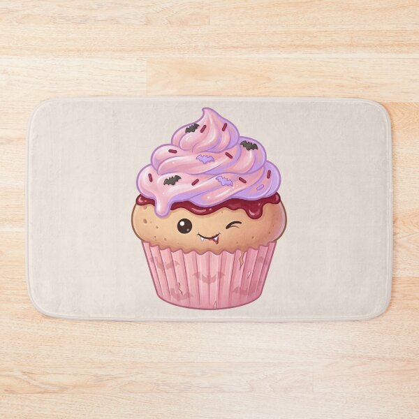 Item preview, Cupcake Vampiro Cute – Cupcake Kawaii Terrorífico (white) designed and sold by nocticute-store.