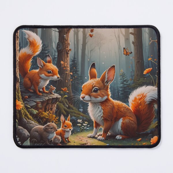 Item preview, Cute Fox Family in Enchanted Forest – Whimsical Woodland Animal Art designed and sold by BeautifulVirtues.