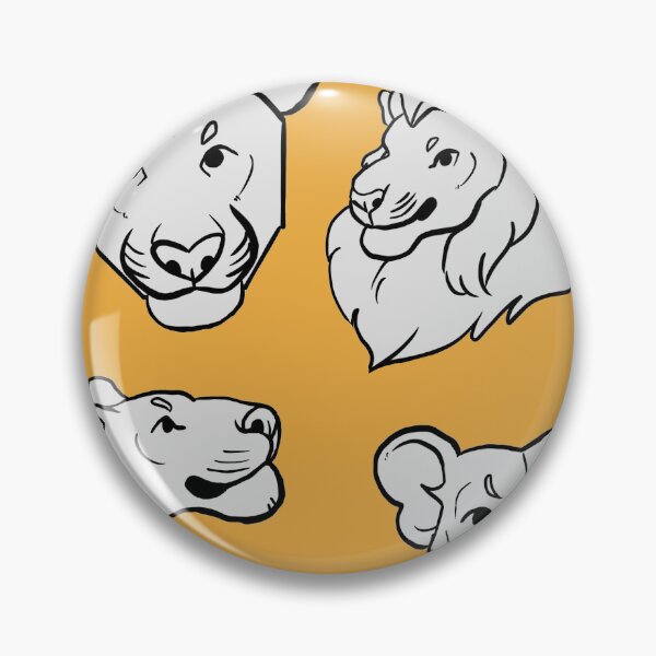 Item preview, Caras de león (doradas) designed and sold by Salty Lane’s Road.