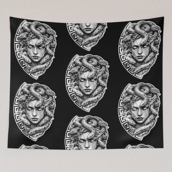 Item preview, Medusa Stone Goddess Snake Serpent Meandros Greek Mythology designed and sold by phoebelevine.
