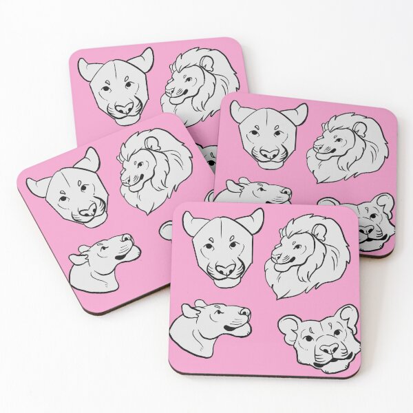 Item preview, Copy of Lion Faces (pink) designed and sold by Salty Lane’s Road.