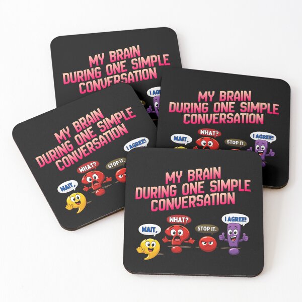 Item preview, My Brain During One Simple Conversation - Funny Overthinking Introvert designed and sold by Cree8if.