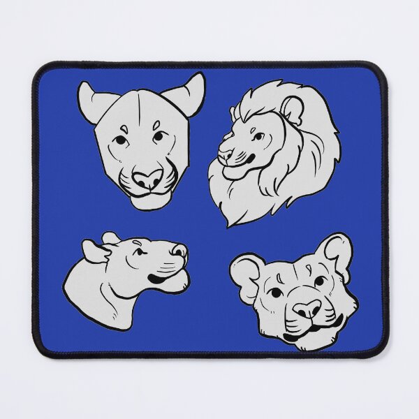 Item preview, Lion Faces (blue) designed and sold by Salty Lane’s Road.