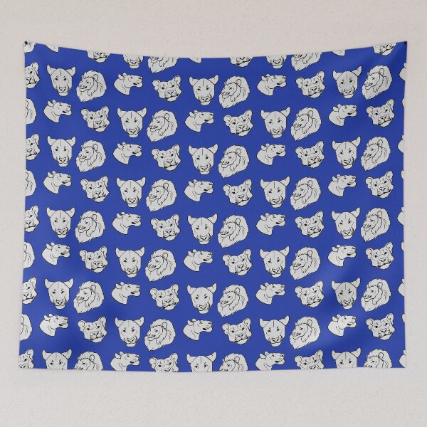 Item preview, Lion Faces (blue) designed and sold by Salty Lane’s Road.