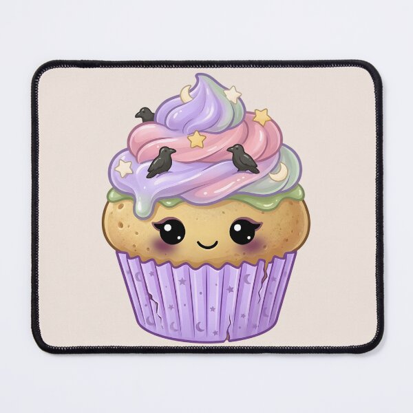 Item preview, Cute Witch Cupcake – Spooky Kawaii Dessert (White) designed and sold by nocticute-store.