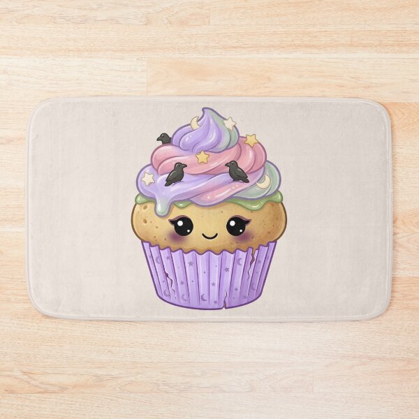 Item preview, Cute Witch Cupcake – Spooky Kawaii Dessert (White) designed and sold by nocticute-store.