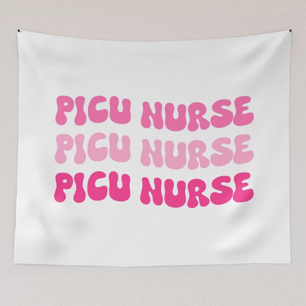 Item preview, PICU Nurse | Cute Pink Nurse Aesthetic | Gift for Nurse RN CNA | Girly Medical Worker Design Sticker designed and sold by Nesstitches.