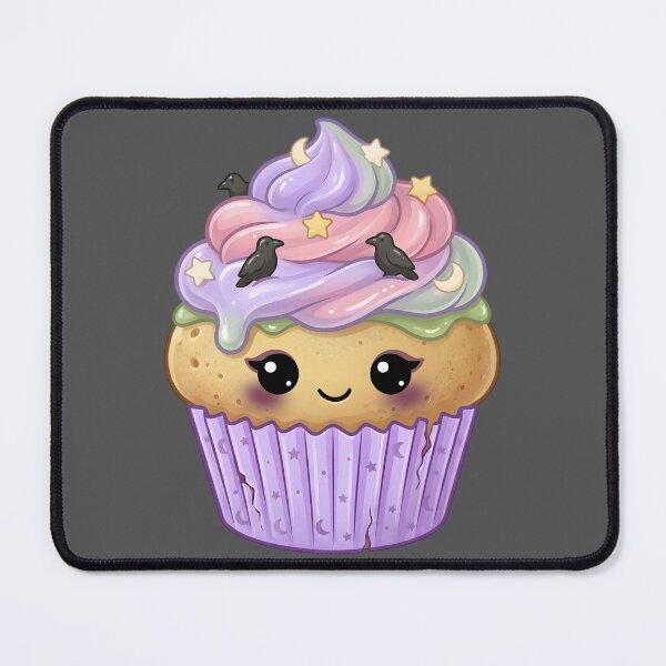 Item preview, Cute Witch Cupcake – Spooky Kawaii Dessert (Dark) designed and sold by nocticute-store.