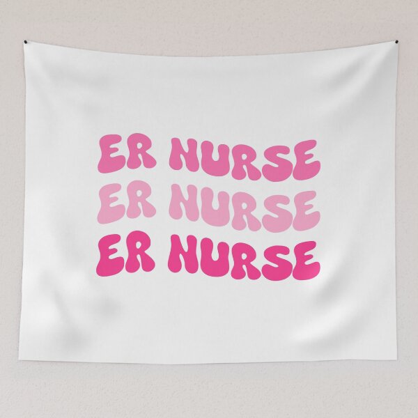 Item preview, ER Nurse | Cute Pink Nurse Aesthetic | Gift for Nurse RN CNA | Girly Medical Worker Design Sticker designed and sold by Nesstitches.