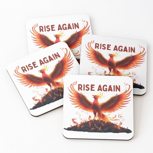 Item preview, Phoenix Rising from Ashes: Fiery Wings Mythical Bird Dark Fantasy Art Design designed and sold by Max Store.