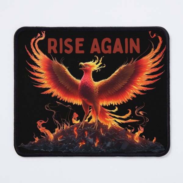 Item preview, Phoenix Rising from Ashes: Fiery Wings Mythical Bird Dark Fantasy Art Design designed and sold by Max Store.