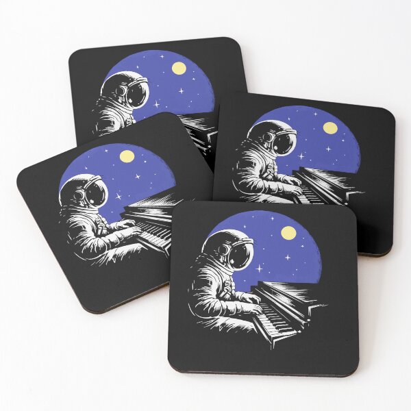 Artikelvorschau, Astronaut spielt Klavier unter den Sternen – Ästhetik der Weltraummusik entworfen und verkauft von Huddy-clothes.