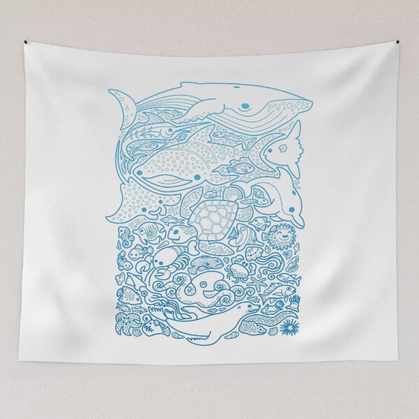 Item preview, Aquatic Blues : Outline designed and sold by Wayne Minnis.