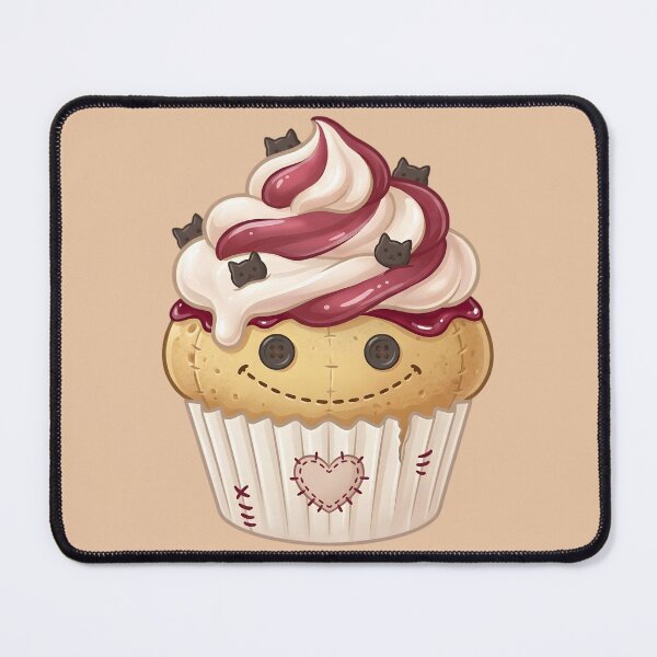 Item preview, Cute Stitched Cupcake – Spooky Kawaii Dessert designed and sold by nocticute-store.