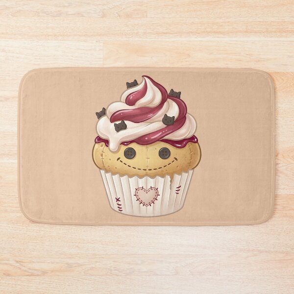 Item preview, Cute Stitched Cupcake – Spooky Kawaii Dessert designed and sold by nocticute-store.