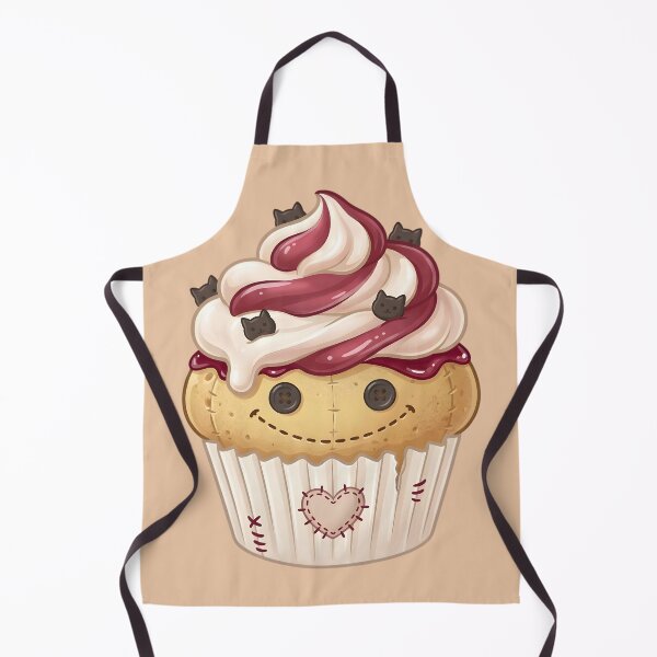Item preview, Cute Stitched Cupcake – Spooky Kawaii Dessert designed and sold by nocticute-store.