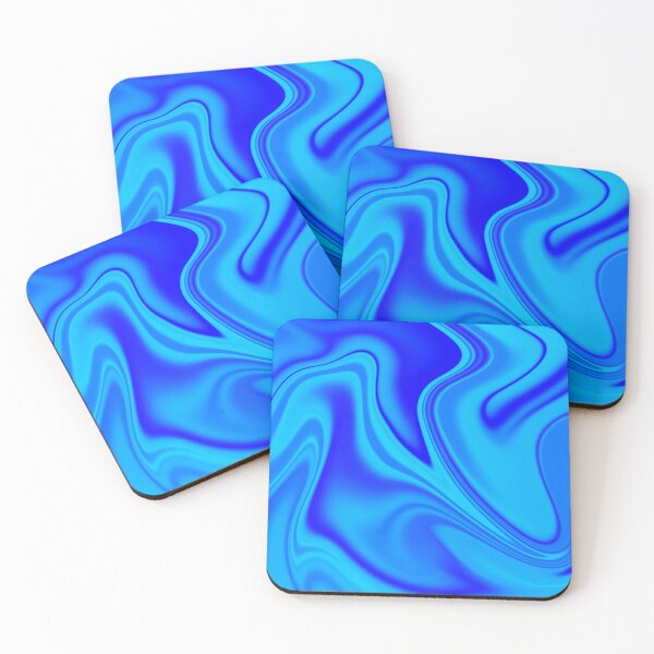 Item preview, Blue Abstract Liquid Swirl Marble Design designed and sold by Nesstitches.