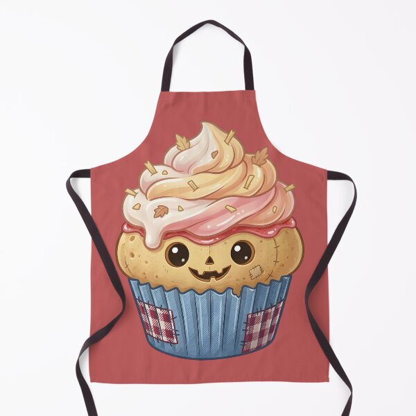 Item preview, Cute Scarecrow Cupcake – Spooky Kawaii Dessert designed and sold by nocticute-store.