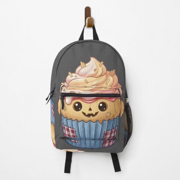 Item preview, Cute Scarecrow Cupcake – Spooky Kawaii Dessert (Dark) designed and sold by nocticute-store.