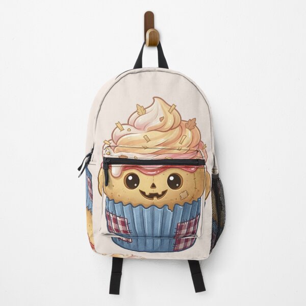 Item preview, Cute Scarecrow Cupcake – Spooky Kawaii Dessert (White) designed and sold by nocticute-store.