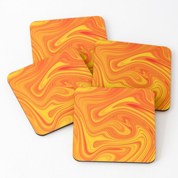 Item preview, Orange Yellow and Red Abstract Liquid Swirl Marble Design designed and sold by Nesstitches.