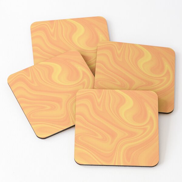 Item preview, Orange and Yellow Abstract Liquid Swirl Marble Design designed and sold by Nesstitches.