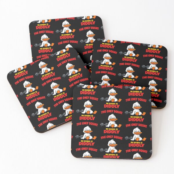 Item preview, The Only Squat Im Doing Is Diddly Funny Gym Duck Design designed and sold by TeeTimeTreasure.