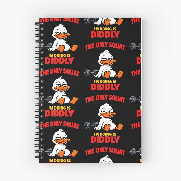 Item preview, The Only Squat Im Doing Is Diddly Funny Gym Duck Design designed and sold by TeeTimeTreasure.