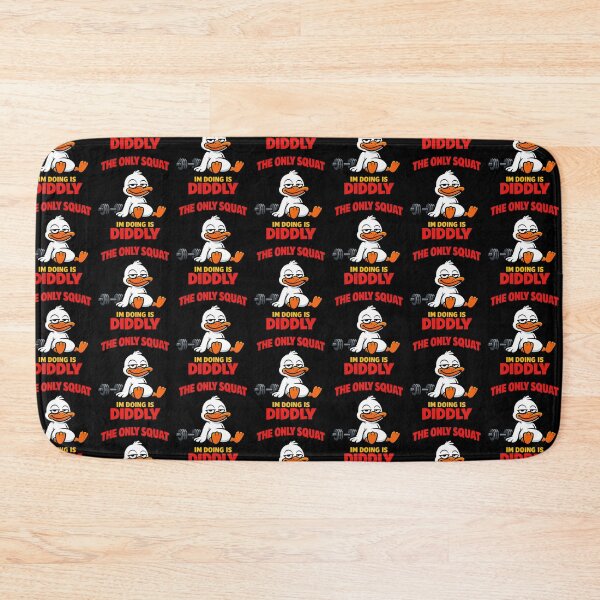 Item preview, The Only Squat Im Doing Is Diddly Funny Gym Duck Design designed and sold by TeeTimeTreasure.
