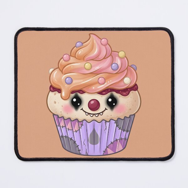 Item preview, Cute Clown Cupcake – Spooky Kawaii Dessert designed and sold by nocticute-store.
