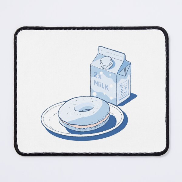 Item preview, Cozy Blue Breakfast Illustration - Kawaii Bagel and Milk Box Art designed and sold by morimist.