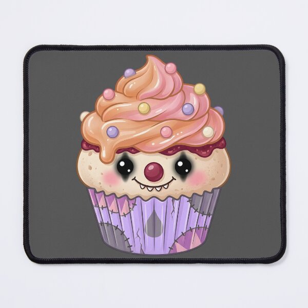 Item preview, Cute Clown Cupcake – Spooky Kawaii Dessert (Dark) designed and sold by nocticute-store.