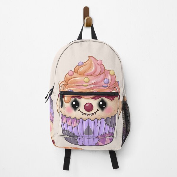 Item preview, Cute Clown Cupcake – Spooky Kawaii Dessert (White) designed and sold by nocticute-store.